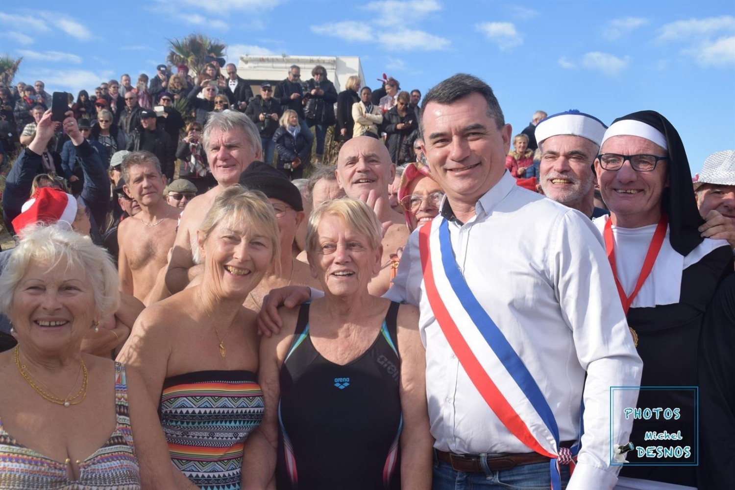 Cap d'Agde - CAP D'AGDE - DERNIER BAIN DE L'ANNEE - 447 participants !! record battu !,eau à 12°,vent nul