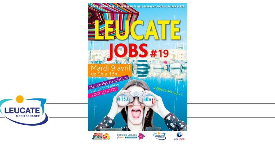 Leucate - LEUCATE ( 11 ) Une saison sur la côte audoise ? Leucate Jobs ouvre ce mardi 9 avril - 9h-13h.