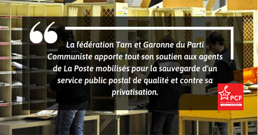 Tarn et garonne - TARN-ET-GARONNE - Soutien aux agents de La Poste mobilisés pour défendre le service public