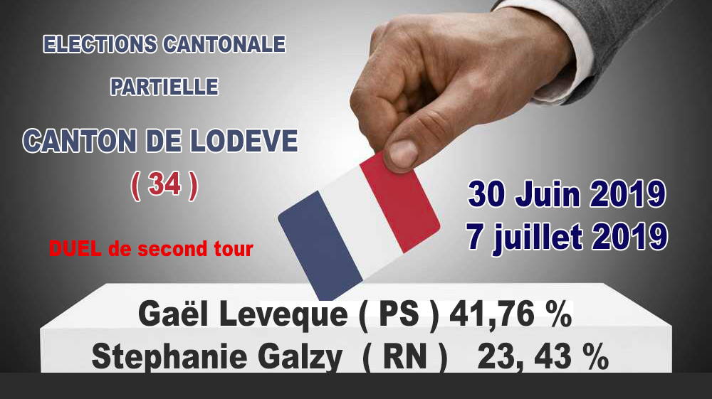 Lodève - LODEVE ( 34 ) CANTONALE PARTIELLE - Duel de second Tour PS - RN - Gaël LEVEQUE / Stephanie GALZY 10