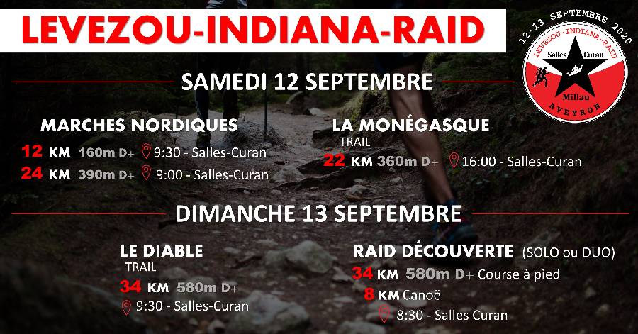 Aveyron - Le 12 et 13 septembre c'est le Levezou Indiana Raid !