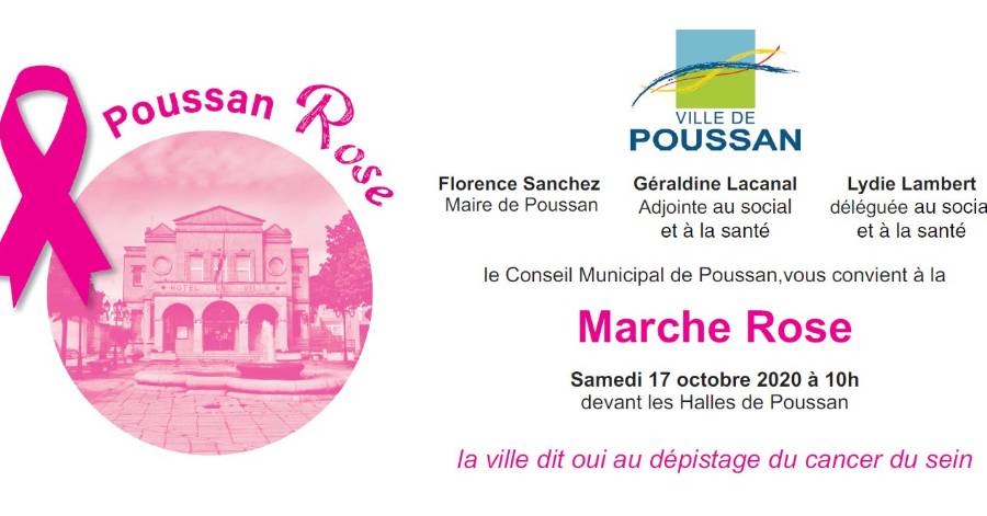 Poussan - La Ville de Poussan participe à la 27ème campagne d' Octobre Rose