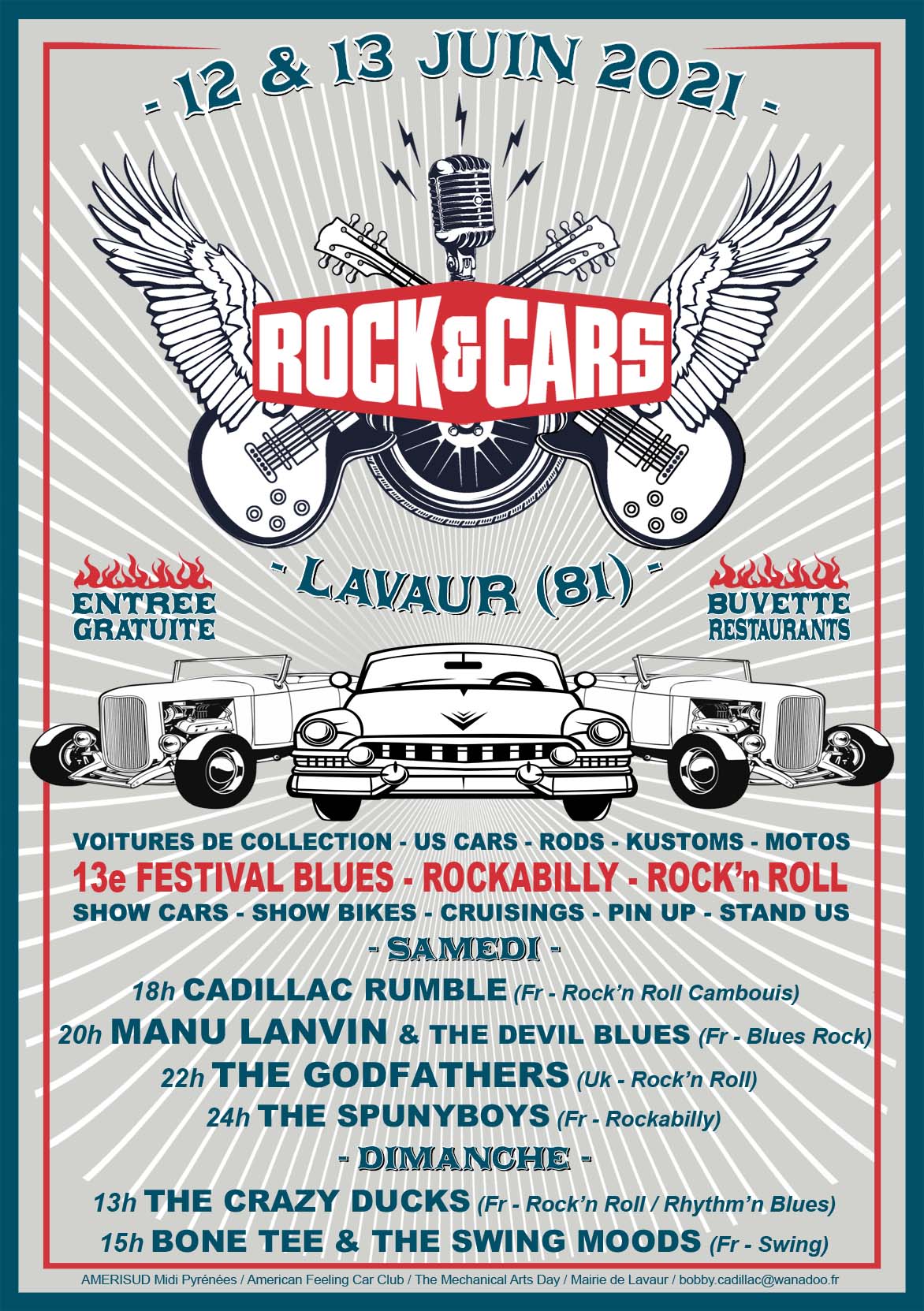 Lavaur - Festival Rock & Cars à Lavaur (81) les 12 et 13 juin 2021