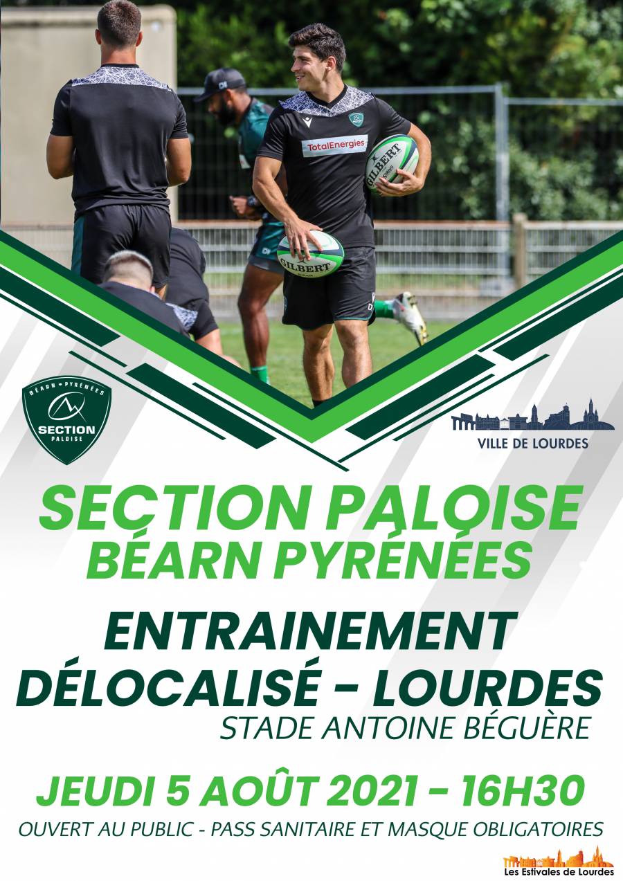 Lourdes - Entrainement délocalisé de la Section Paloise Béarn Pyrénées au stade Antoine Béguère