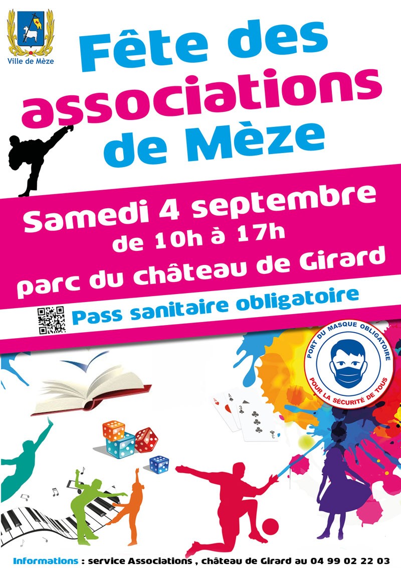 Mèze - La Fête des associations de Mèze aura lieu le samedi 4 septembre 2021, de 10h à 17h.