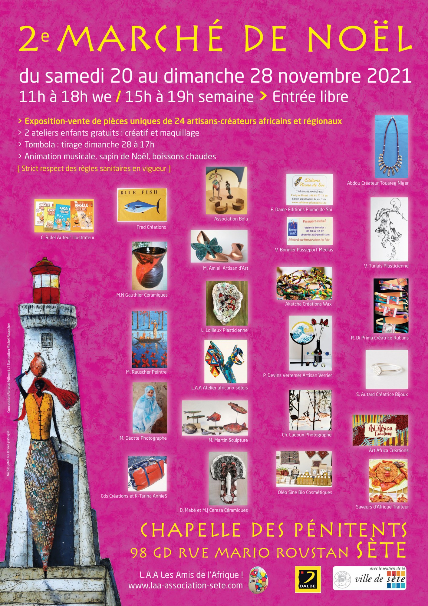 Sète - Marché de Noël Artisans Créateurs Chapelle des Pénitents
