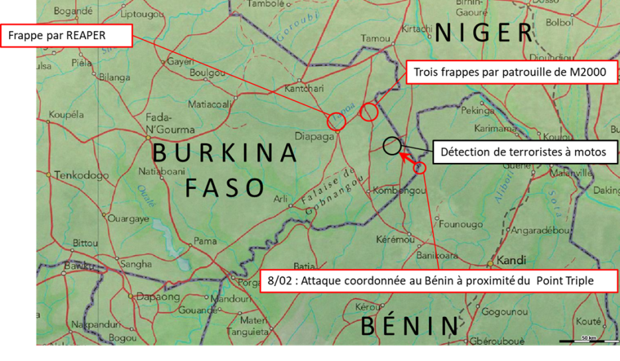 - Opération BARKHANE - Neutralisation de terroristes à la frontière Bénin-Burkina