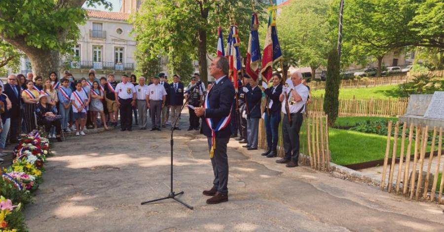 Sète - Cérémonie du 8-Mai 1945 : hommage et émotion au parc Simone-Veil