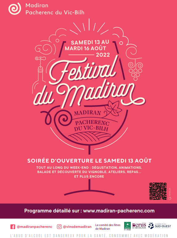 Hautes-Pyrénées - A vos verres, le Festival du Madiran célèbrera sa 39e édition du 13 au 16 août !