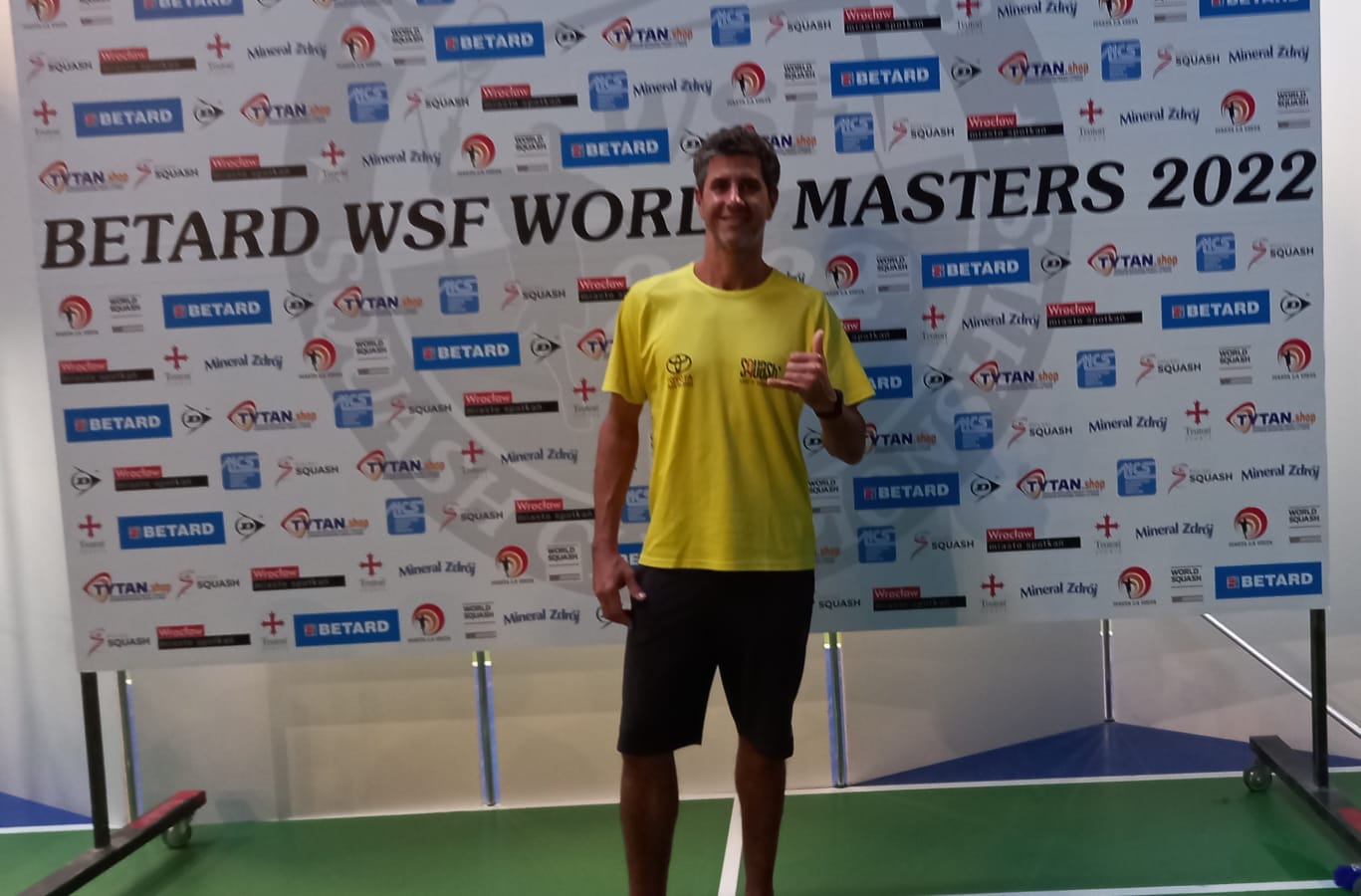 Lunel - Conrados Ramos au Championnat du Monde de Squash Vétéran