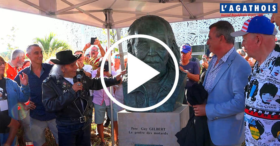 Cap d'Agde - Guy GILBERT : Le curé des loubards statufié de son vivant !