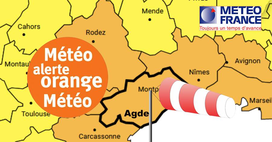 Hérault - AGDE - Situation fortement orageuse ce Mercredi - Une vigilance particulière, il existe un risque fort de phénomène violent.