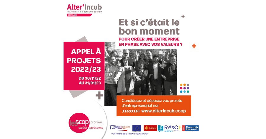 Occitanie - Nouvel Appel à Projets Alter'Incub Occitanie 2022/2023