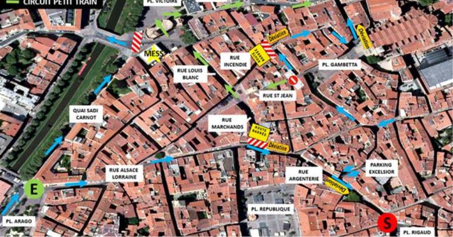 Perpignan - Suite à l'incendie du Mess, la Mairie de Perpignan prolonge la réglementation de la circulation
