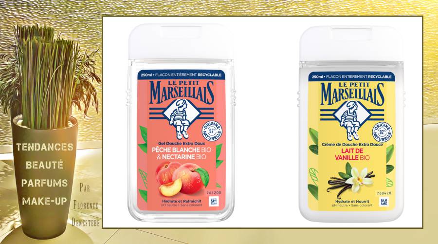 Nouveautés 2023 - Le Petit Marseillais réinvente ses gels douche. Une formule plus naturelle, un flacon plus durable. Et avec toujours le même plaisir !