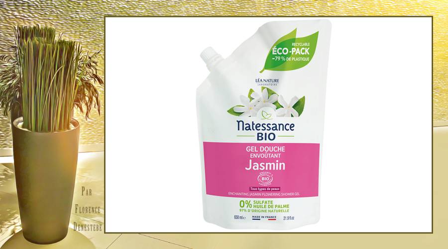 Natessance Bio - Éco-pack gel douche envoûtant Jasmin bio - Tous types de peau