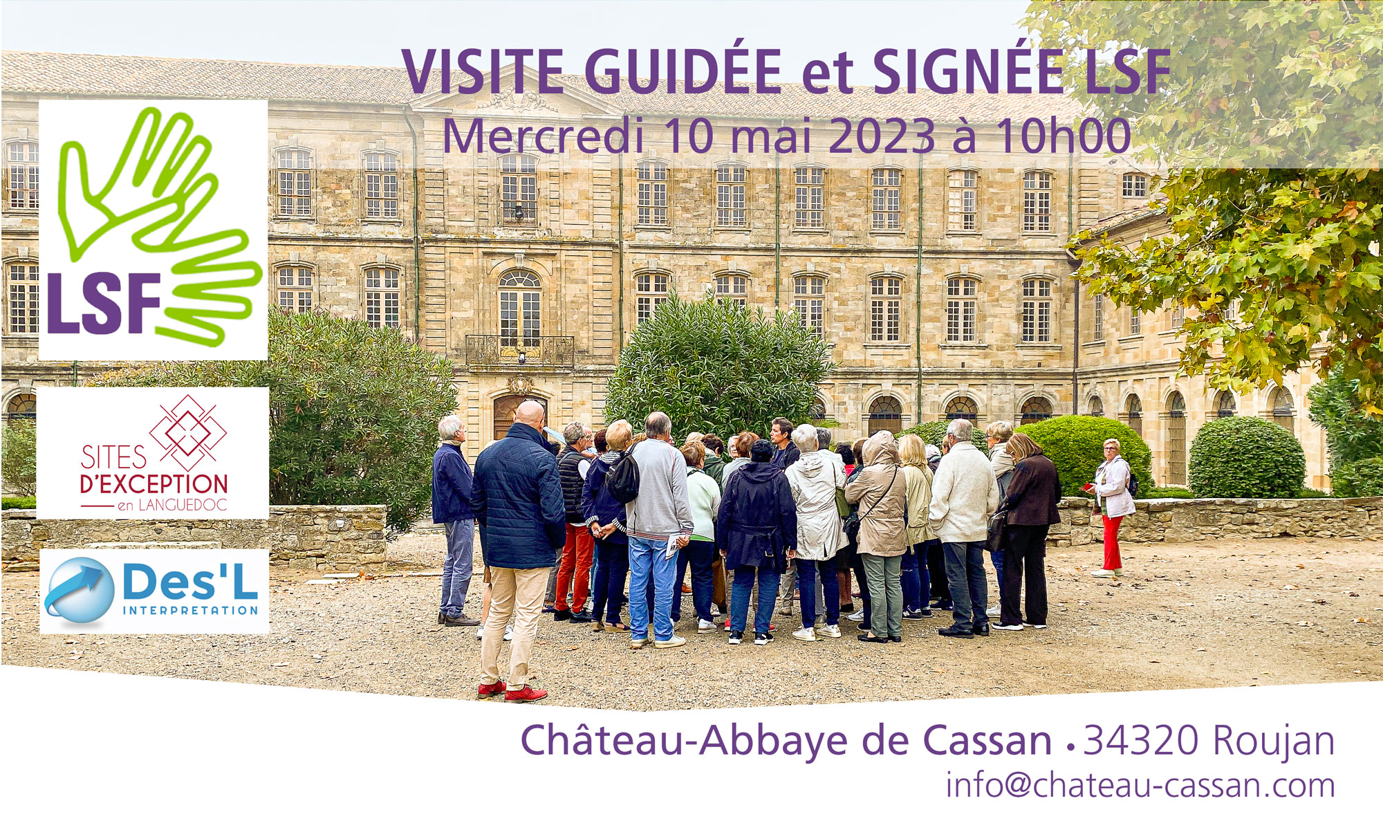 Roujan - Visite guidée avec interprète LSF du Château-Abbaye de Cassan