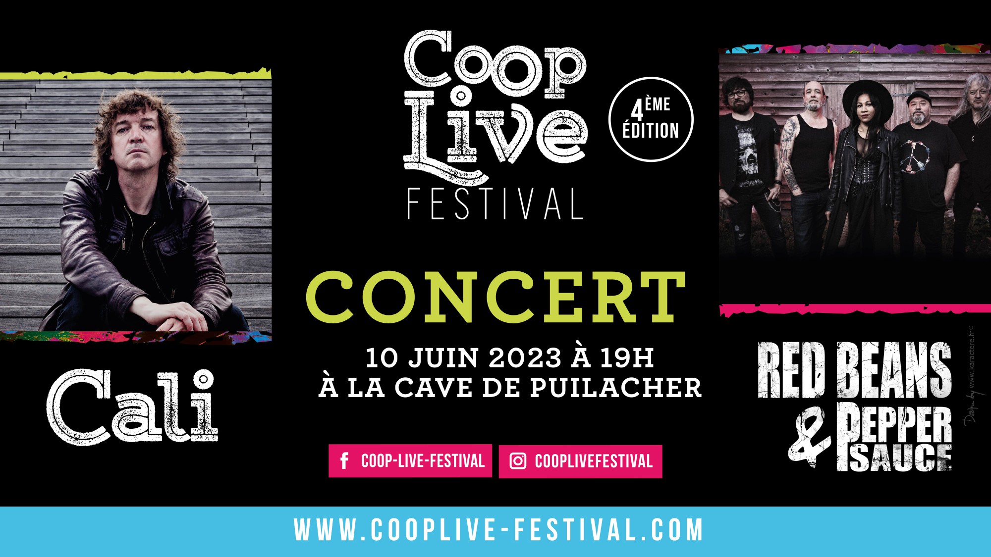 Hérault - 4ème édition du Coop Live Festival, du 9 au 11 juin, Cali et Red Beans & Pepper Sauce