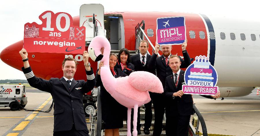 Montpellier - L'Aéroport fête les 10 ans de présence de Norwegian sur ses pistes !