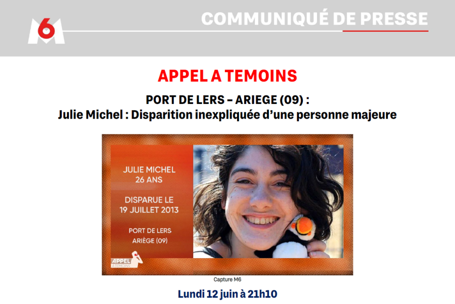 Ariège - PORT DE LERS - ARIEGE (09) : Julie Michel : Disparition inexpliquée d'une personne majeure