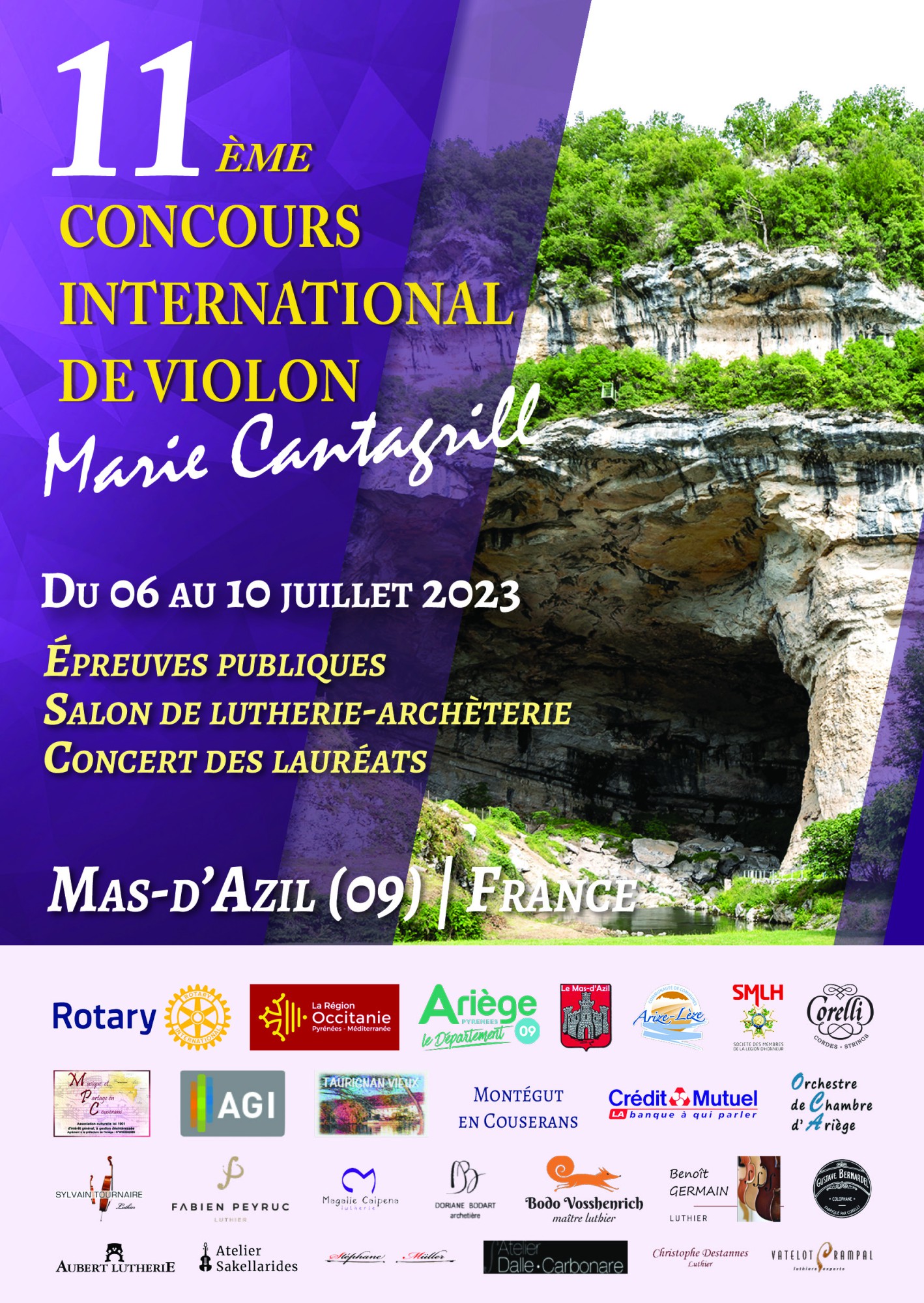 Ariège - 11ème Concours International de Violon Marie Cantagrill