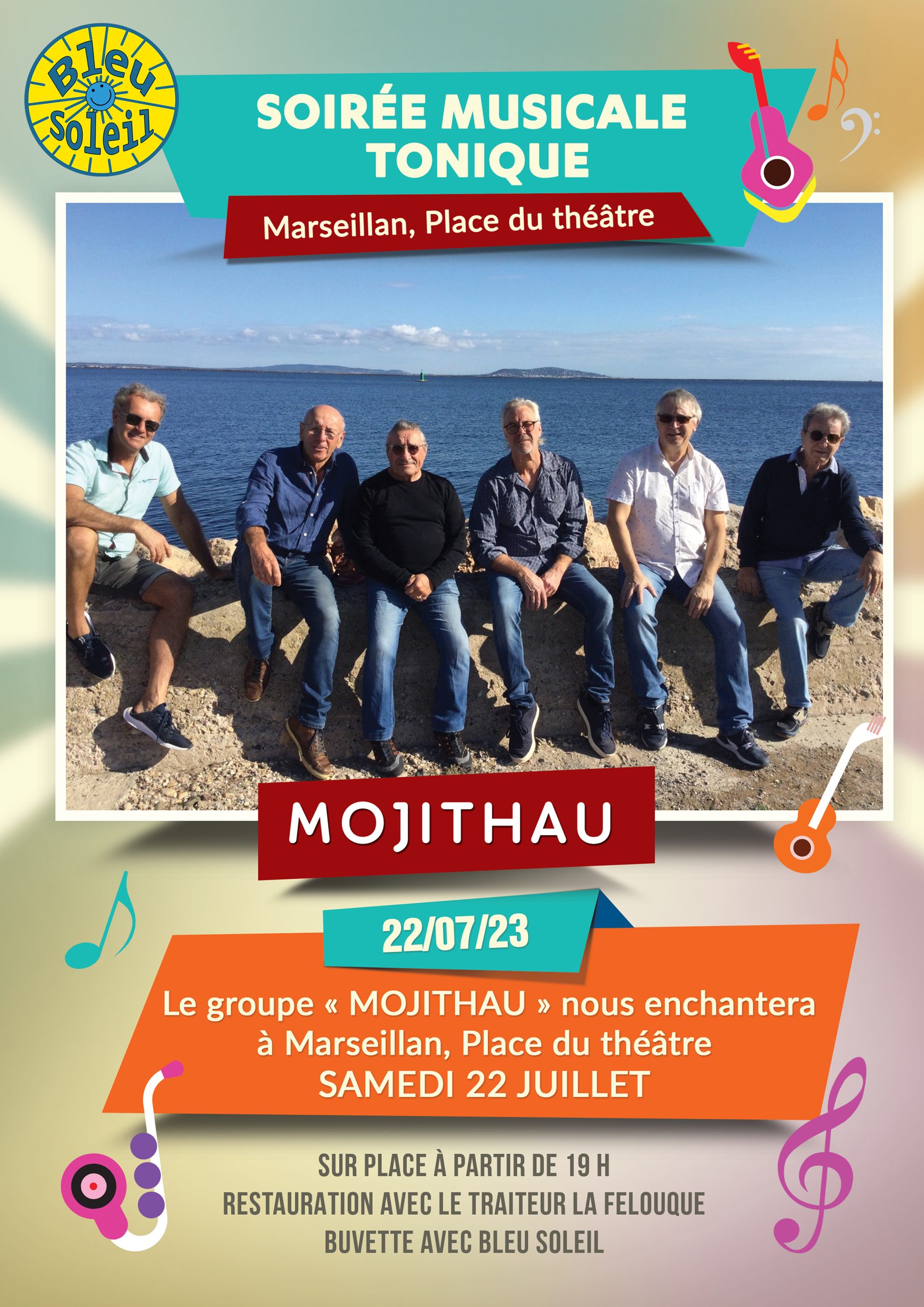 Marseillan - MOJITHAU à Marseillan Soirée musicale le 22 Juillet 2023 à partir de 19h