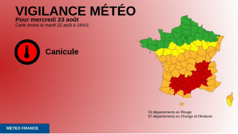 Occitanie - Vigilance maximale en Occitanie face à un épisode de fortes chaleurs qui dure et s'accentue