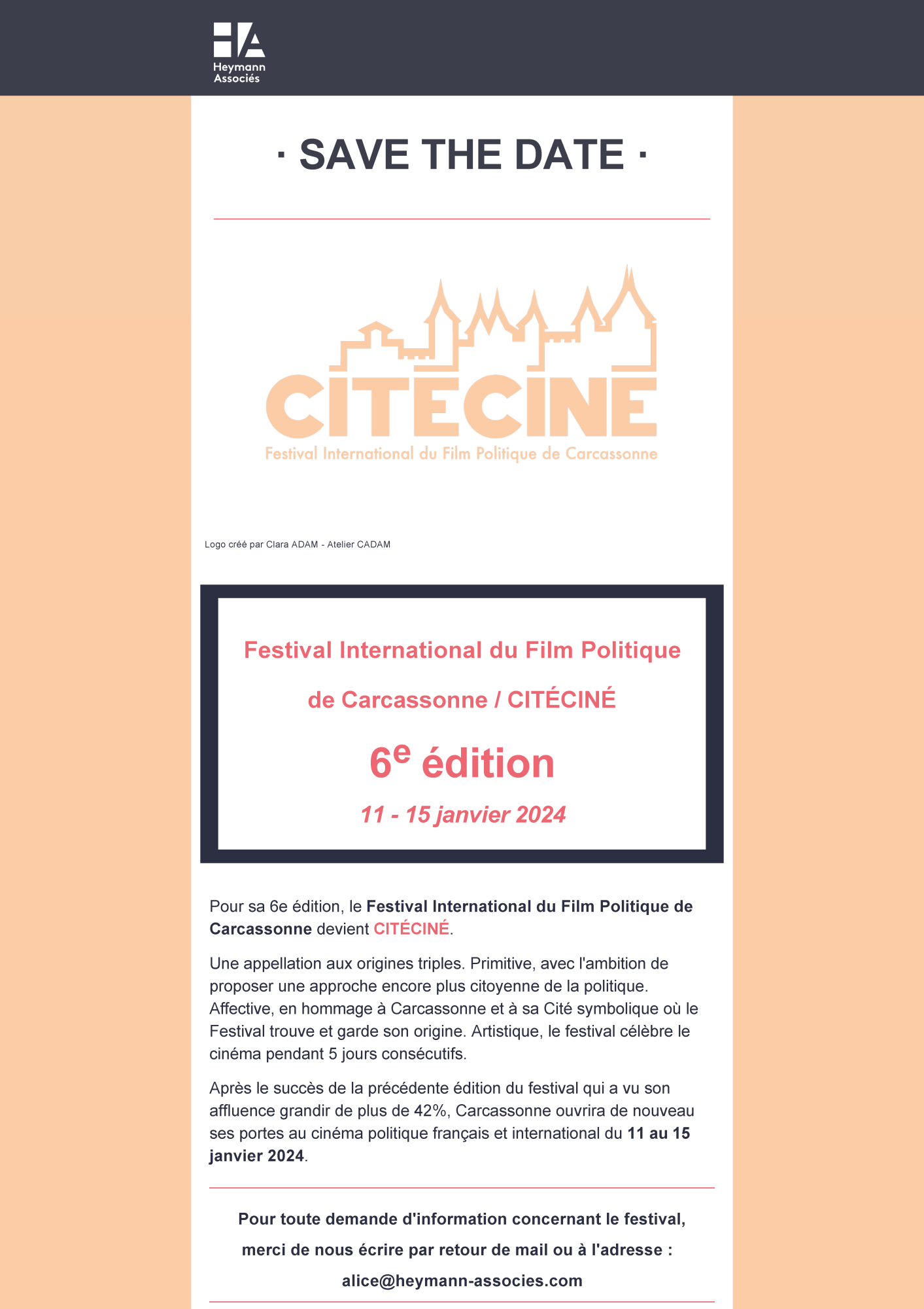 Carcassonne - Le Festival International du Film Politique de Carcassonne devient CITÉCINÉ !