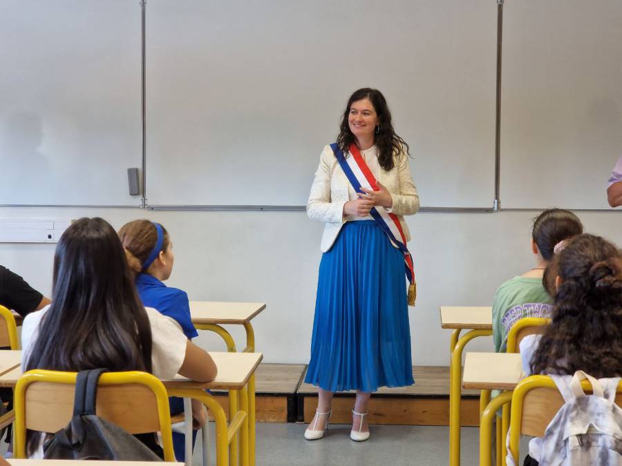Montpellier - Rentrée des classes de la députée Nathalie Oziol