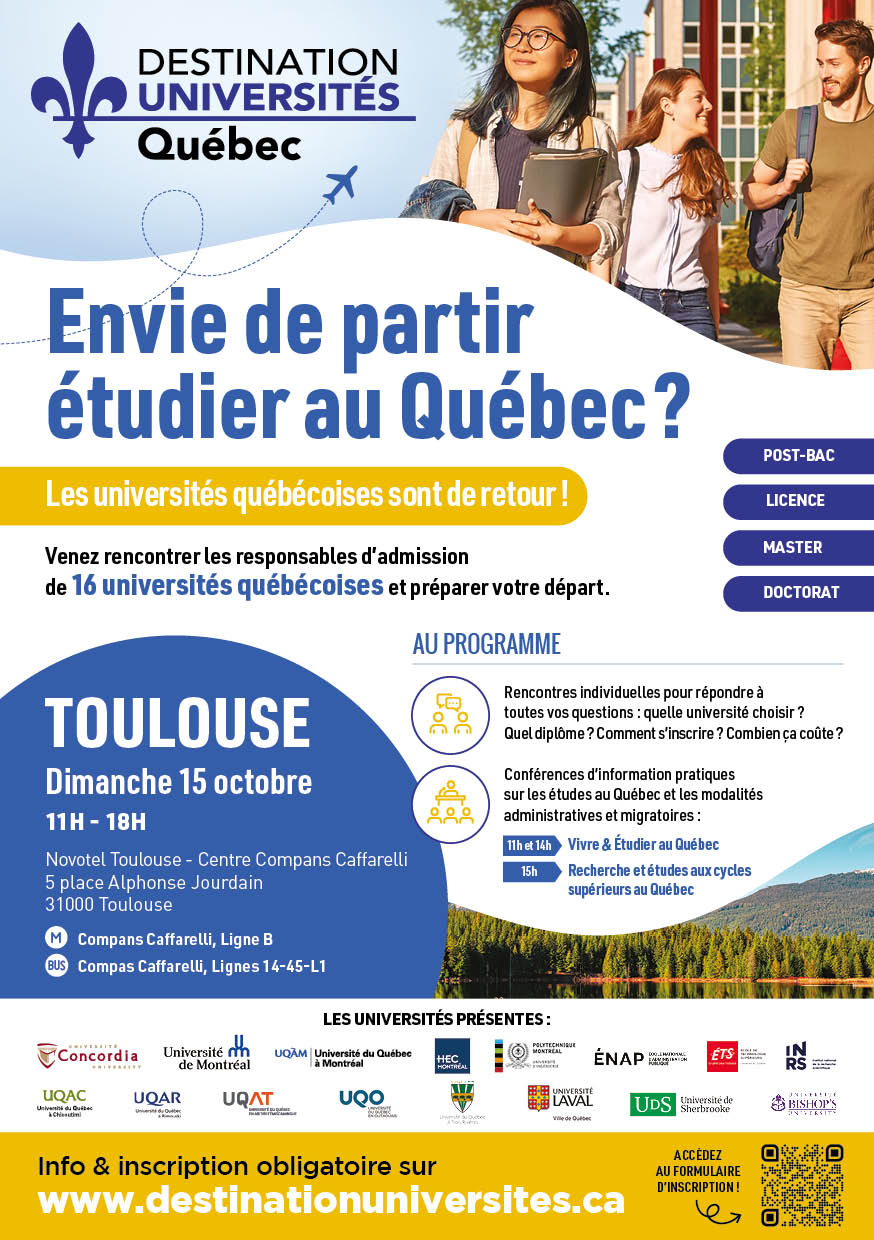  - Le grand retour des universités du Québec à Toulouse  !