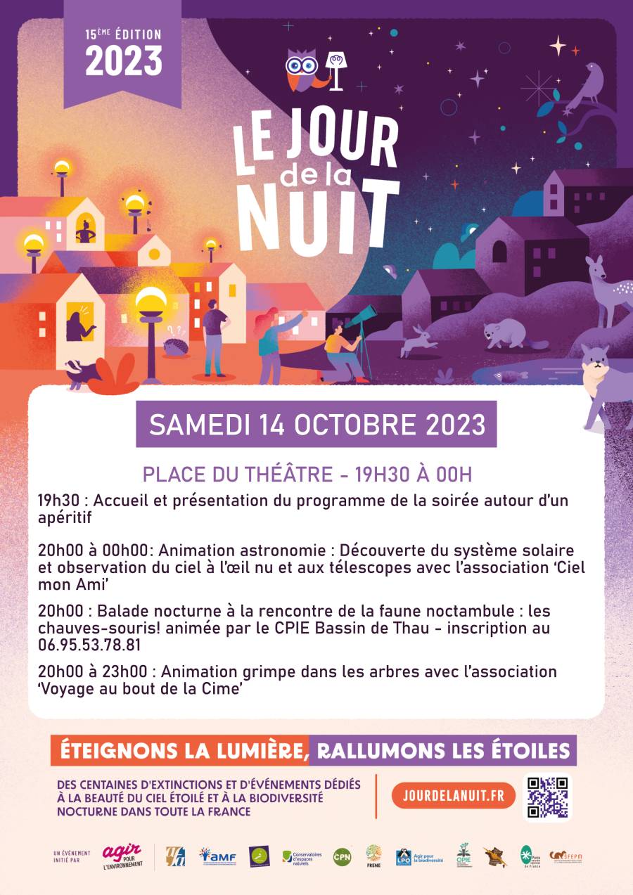 Marseillan - Le Jour de la Nuit  : Samedi 14 octobre 2023 à 19h30 - Place du Théâtre