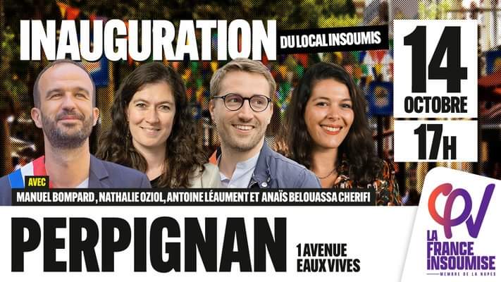 Perpignan - Inauguration du local à Perpignan de La France Insoumise / Nupes