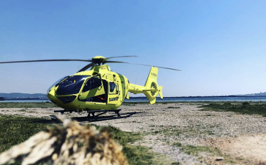 Marseillan - Une femme renversée sur la voie publique héliportée par le SAMU 34