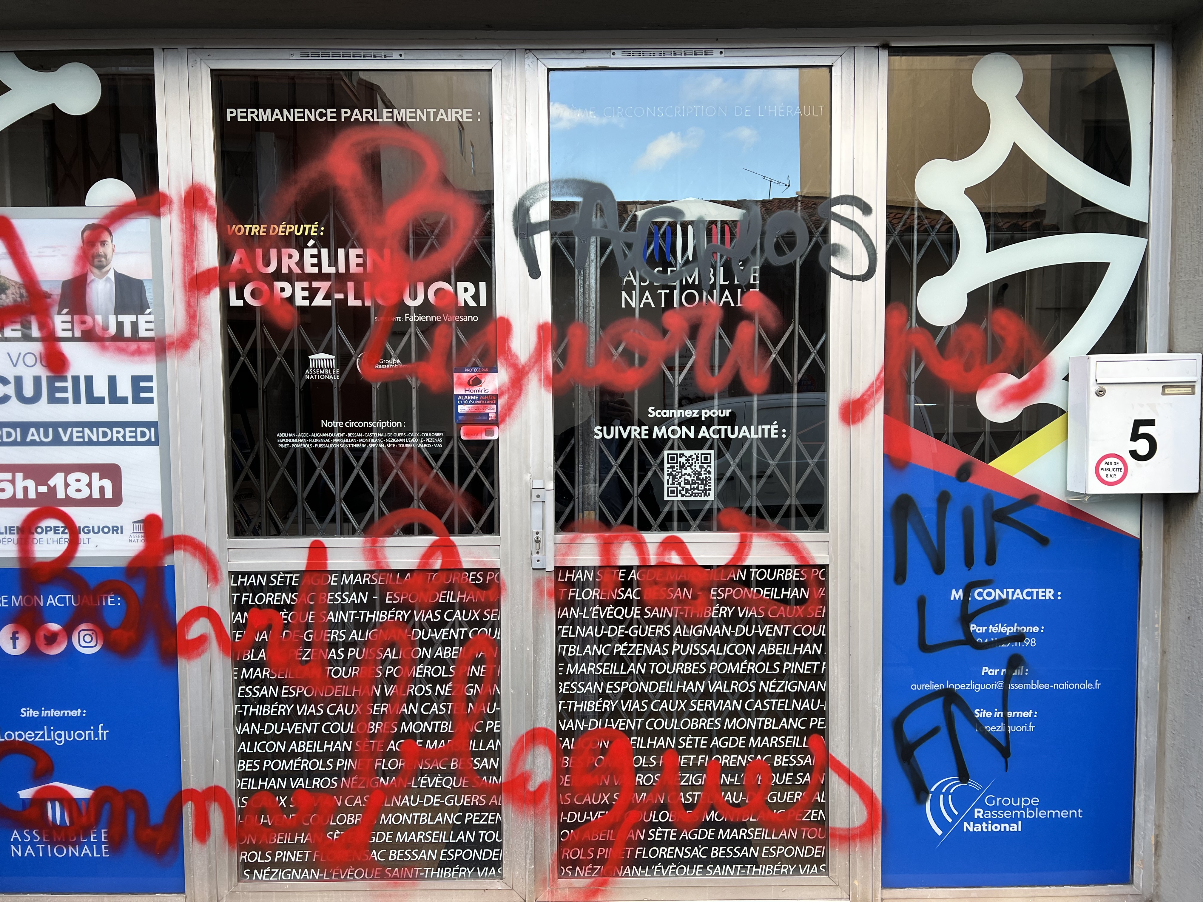 Sète - La permanence du député de la 7° Circonscription vandalisée !