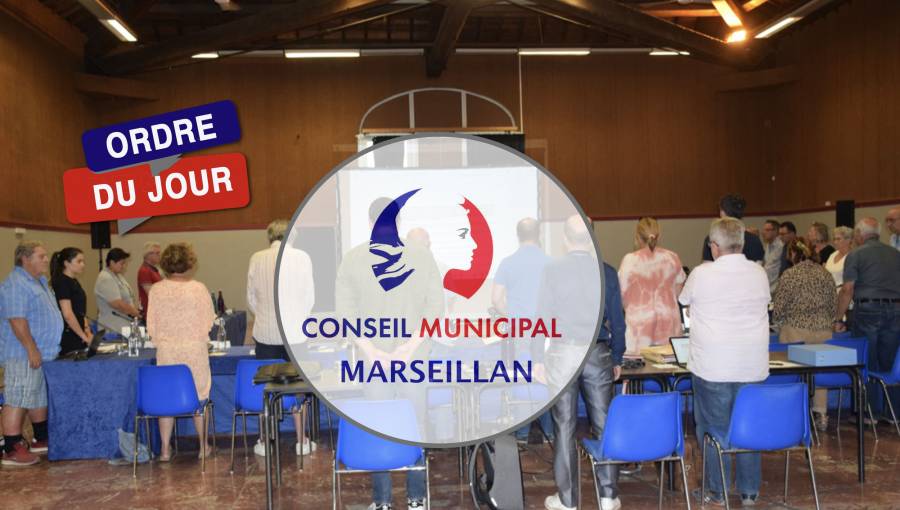 Marseillan - Conseil Municipal le Mardi 28 Novembre 2023  à 18 h 00 en salle Paul Arnaud.