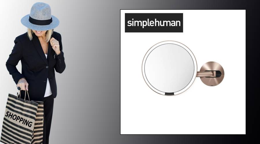 Simplehuman - Le miroir à capteur mural - Pour les beauty-addicts