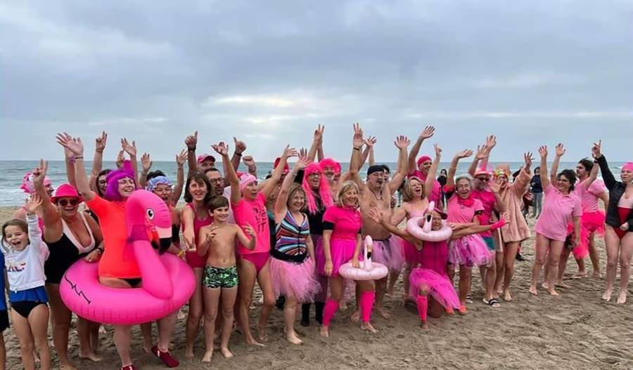 MARSEILLAN - 3°dernier bain de l'année de Marseillan des Flamands OZ le 31 Décembre 2023