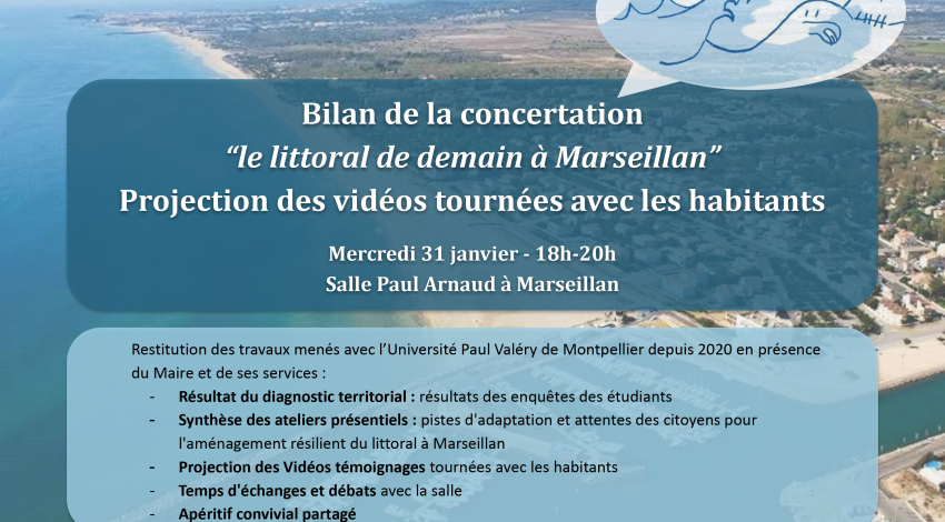 Marseillan - « Le littoral de demain à Marseillan » le Bilan de la concertation en réunion publique le 31 janvier