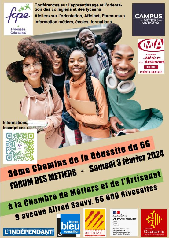 Pyrénées-Orientales - Orientation : 3ème édition des Chemins de la Réussite ce samedi 3 février à Rivesaltes