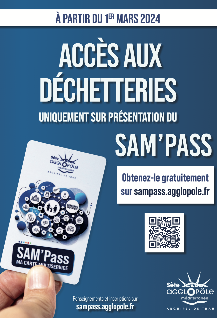 Marseillan - Accès à la déchetterie : A partir du 1er Mars vous devrez présenter votre SAM'Pass