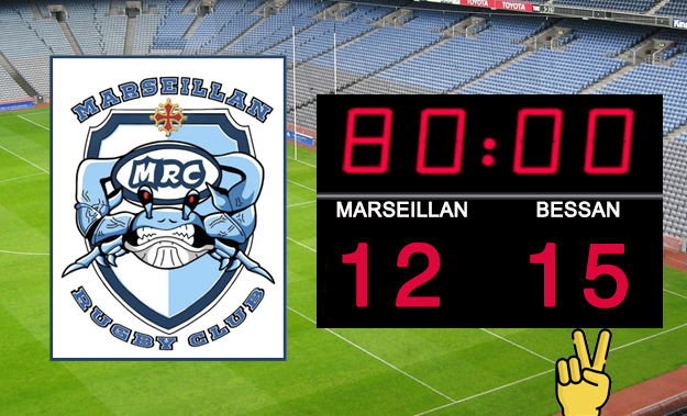 Marseillan - Le MARSEILLAN RUGBY CLUB battu a domicile par l'équipe de BESSAN  12 à 15