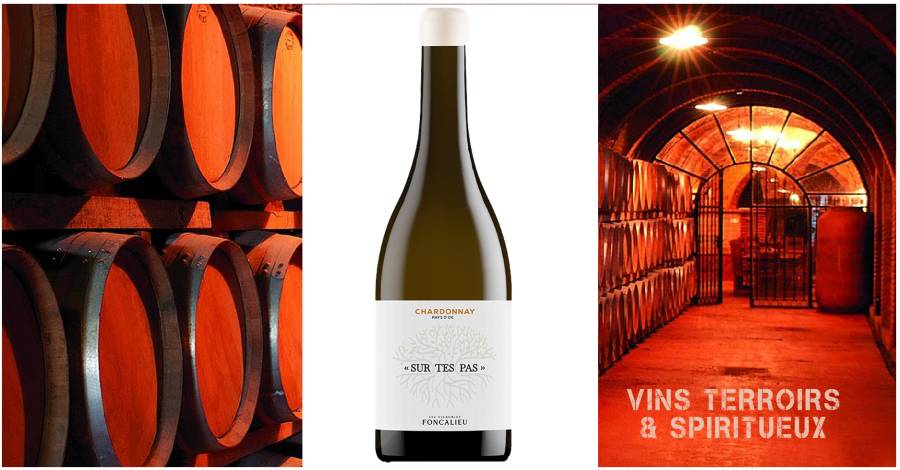 Les Vignobles FONCALIEU - Chardonnay - Sur Tes Pas - Pays d'Oc IGP, AB.
