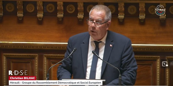 HÉRAULT - Christian Bilhac, Sénateur de l'Hérault, intervient en séance
