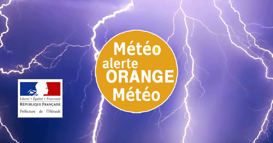 HÉRAULT - L'Hérault placé en vigilance orange orages et en vigilance jaune pluie inondation