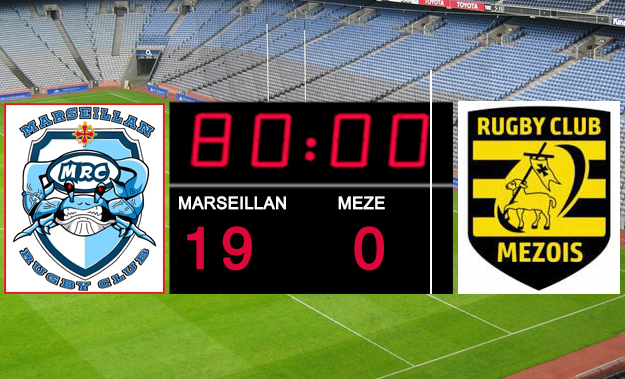 MARSEILLAN - RUGBY : Une belle victoire pour le MRC 19 à 0 dans le derby qui l'opposait à Méze