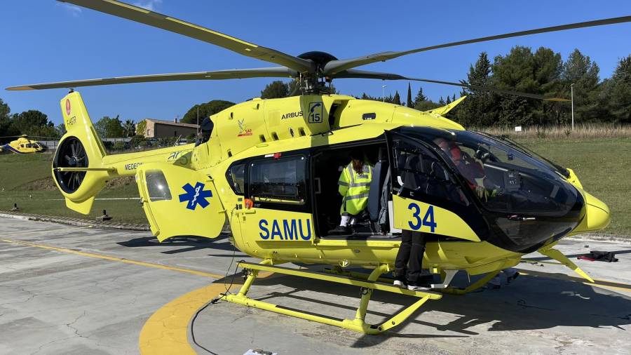 MARSEILLAN - Les sapeurs pompiers et le SAMU en intervention en hélicoptère à Tabarka