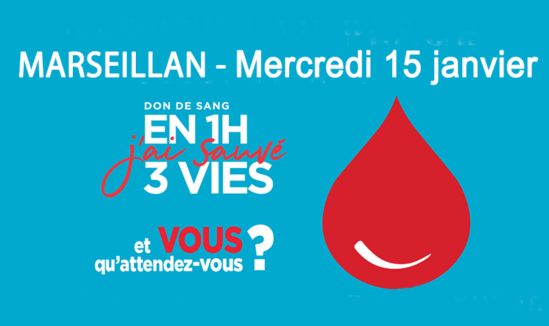 MARSEILLAN - Don de Sang - Une Résolution pour 2025 rendez vous le 15 janvier