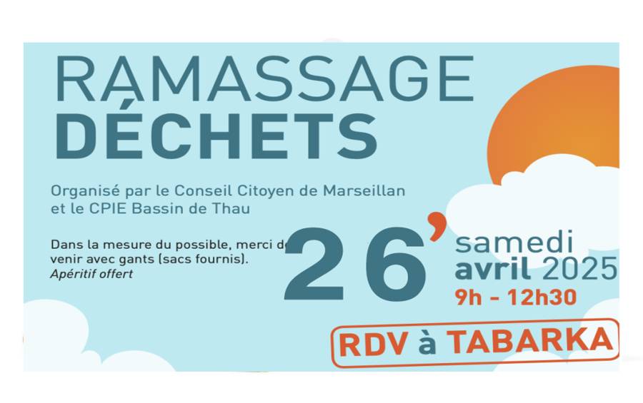 MARSEILLAN - BASSIN DE THAU - Opération citoyenne ramassage de déchets : rendez-vous à Marseillan le 26 Avril