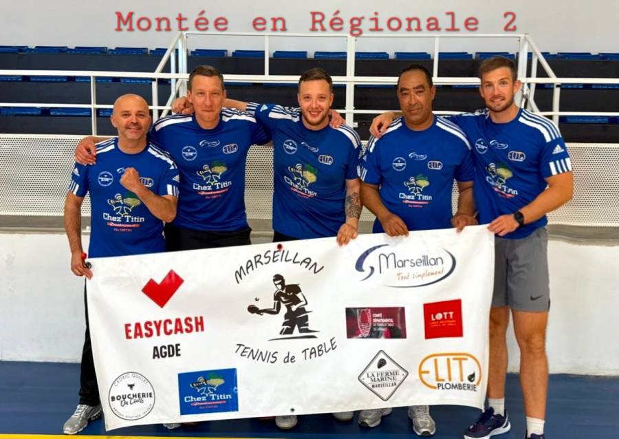 MARSEILLAN - Marseillan Tennis de Table : une montée historique en Régionale 2 et une demi-finale en Coupe de l'Hérault à venir
