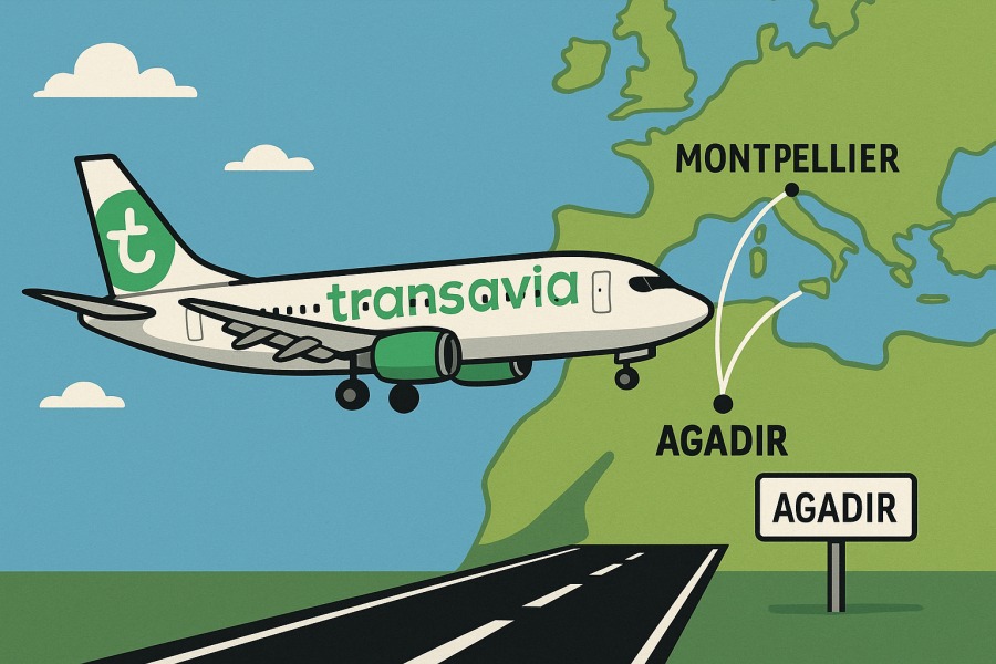 HÉRAULT - Agadir et Dakhla à moins de 60 € : Transavia mise sur Montpellier pour son expansion au Maroc